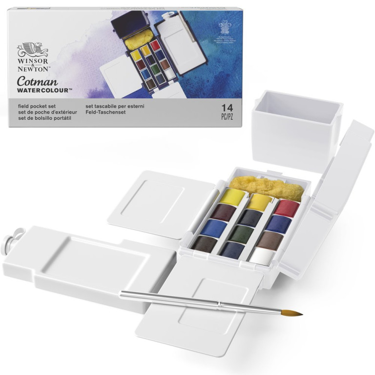 [73.3982] Cotman field box watercolor paint set