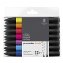 [73.5592] Set of Promarker brush markers 12 pcs Winsor Newton