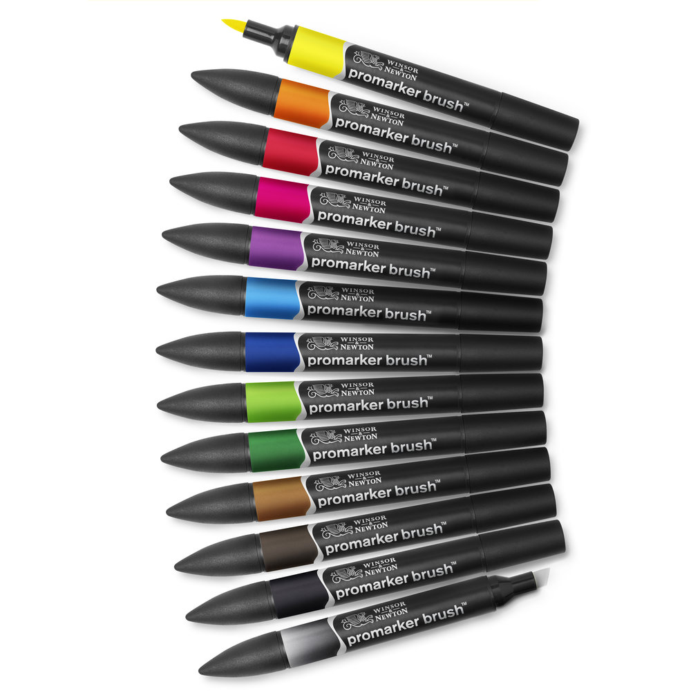 [73.5592] Set of Promarker brush markers 12 pcs Winsor Newton