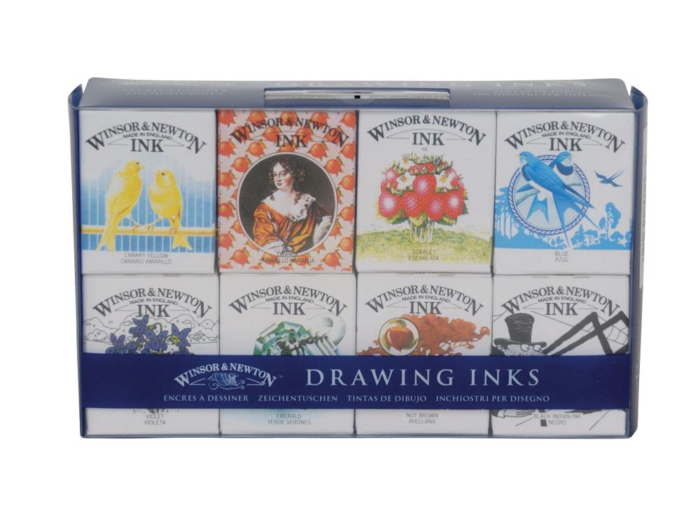 [73.5097] Set of artistic inks Winsor Newton 8 pcs
