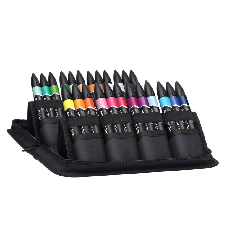 [73.5593] Winsor Newton Promarker brush marker set 24 pcs