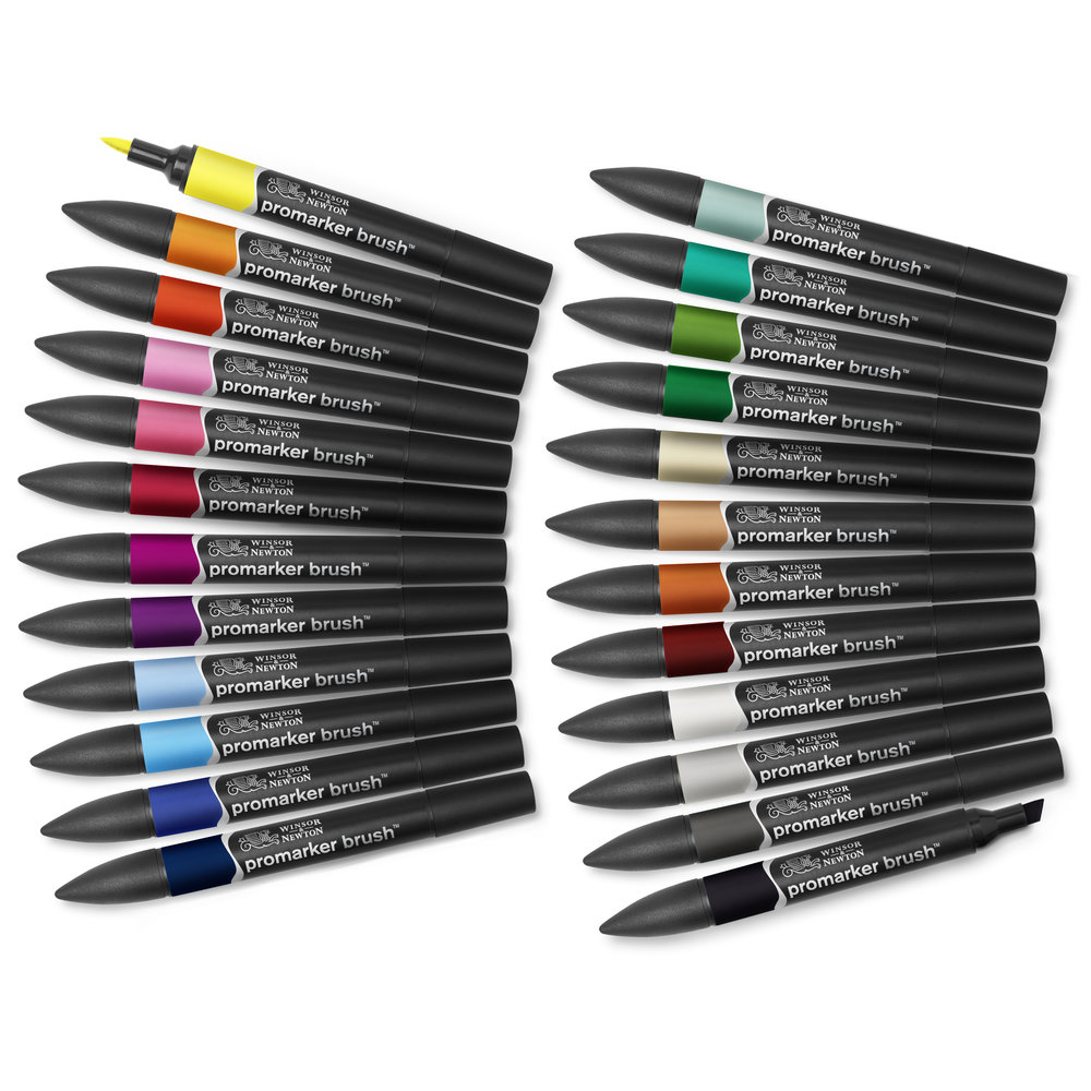 [73.5593] Winsor Newton Promarker brush marker set 24 pcs
