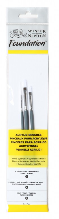 [73.6910] Winsor Newton acrylic brush set 3 pcs