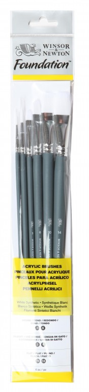 [73.6911] Winsor Newton acrylic brush set 6 pcs