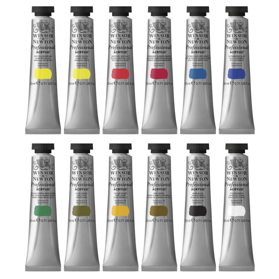 [73.2899] Set of acrylic paints W&N Professional 12x20ml