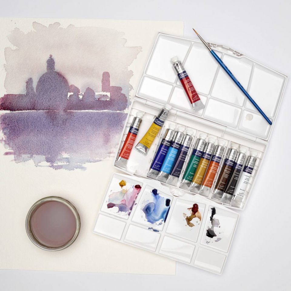 [73.4892] Cotman watercolor paint set 12x8ml tubes