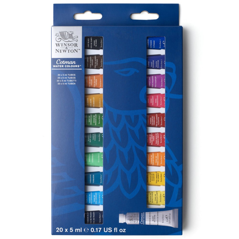 [73.4887] Set of watercolor paints Cotman 20x5ml Beginners
