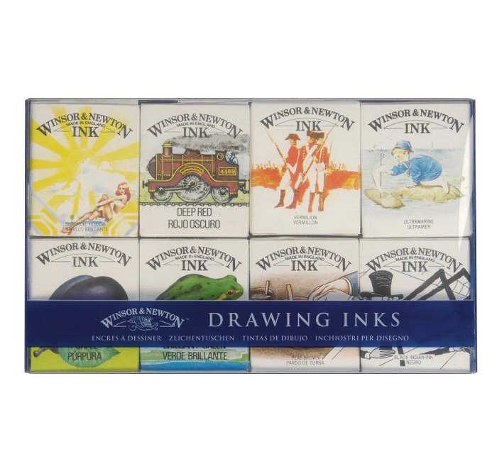 [73.6039] Calligraphic set inks W&N 8x14ml William