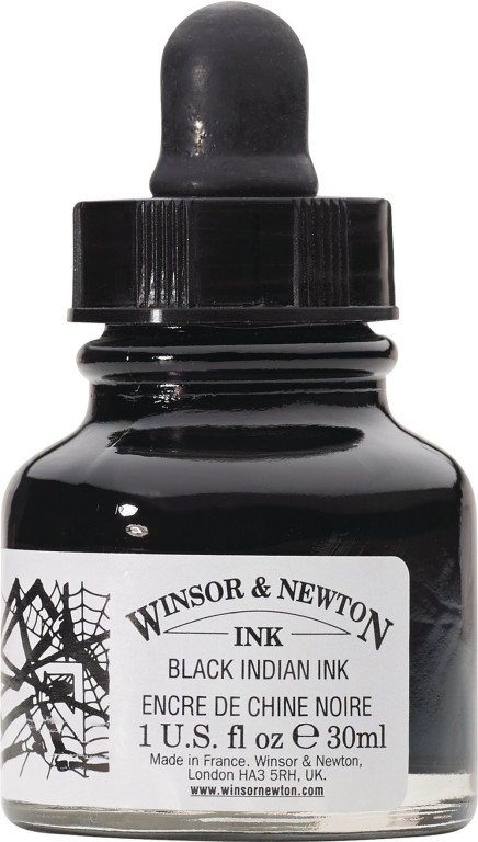 [73.6031] Indian ink Winsor Newton with dropper 30ml