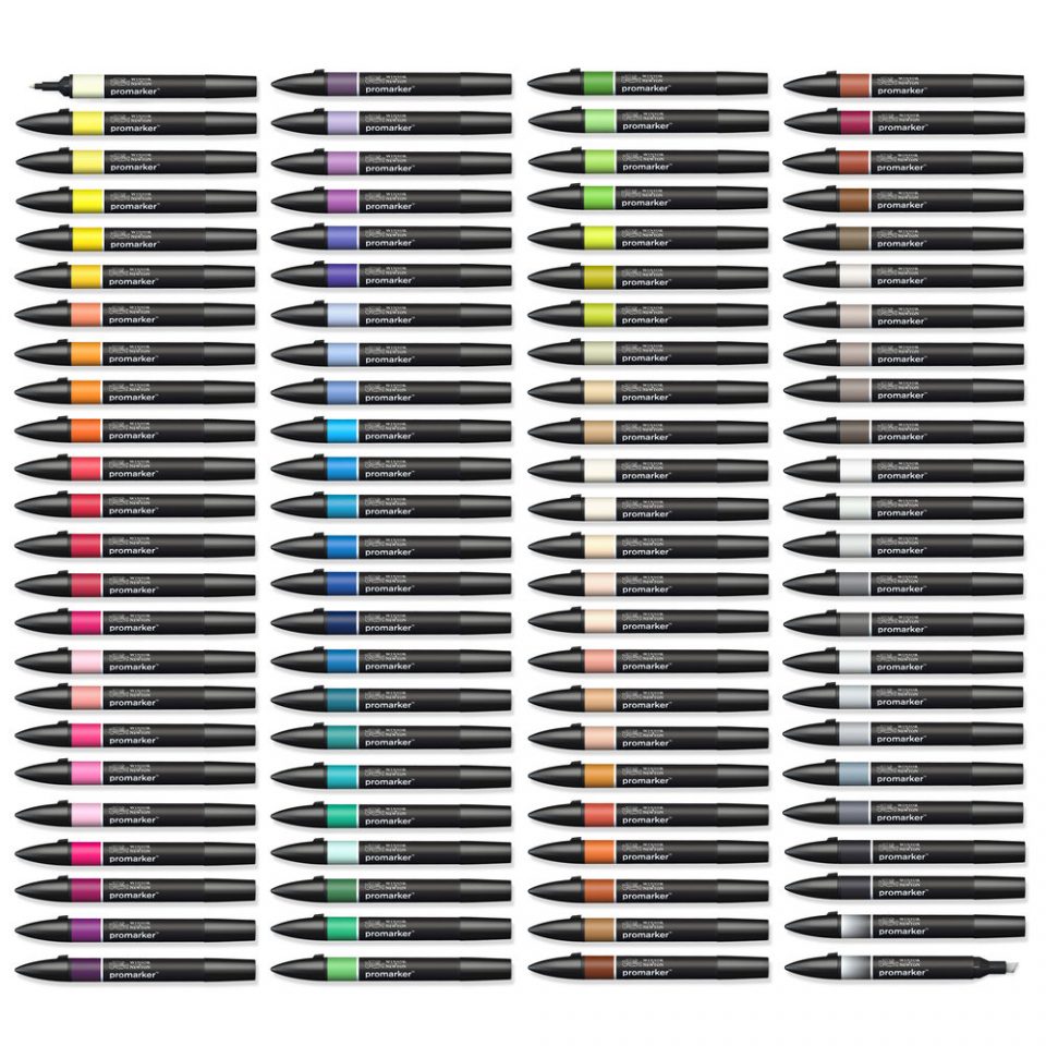 [73.5916] Large set of markers WN Promarker 96 pcs
