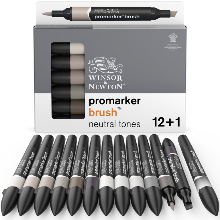 [73.5921] Set of brush markers WN Promarker 12+1pc Neutral tones