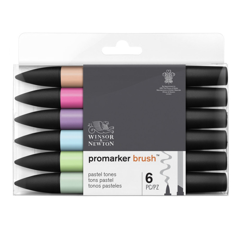 [73.5919] Set of brush markers WN Promarker 6 pcs Pastel Tones