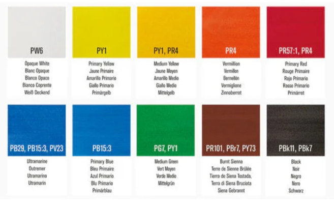 [73.1197] Set of gouache paints W&N 10x12ml