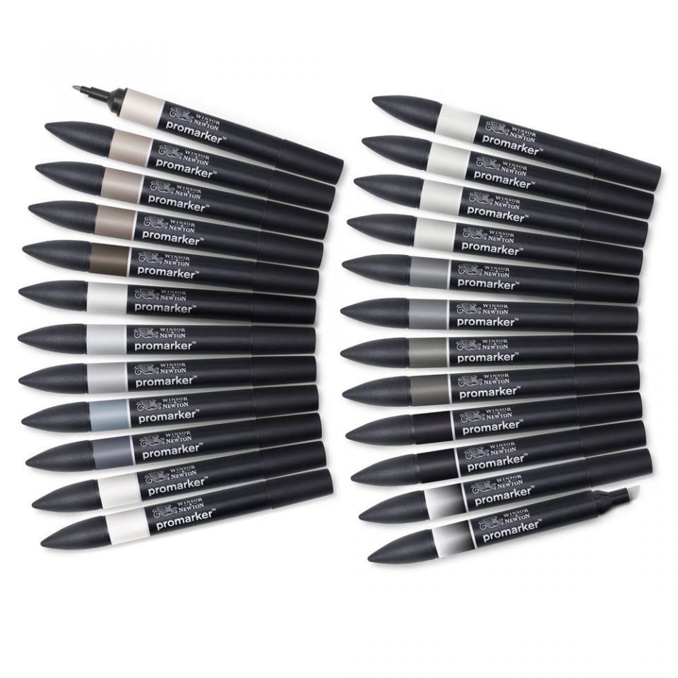 [73.5904] Set of markers WN Promarker 24 pcs Wallet Black and Greys