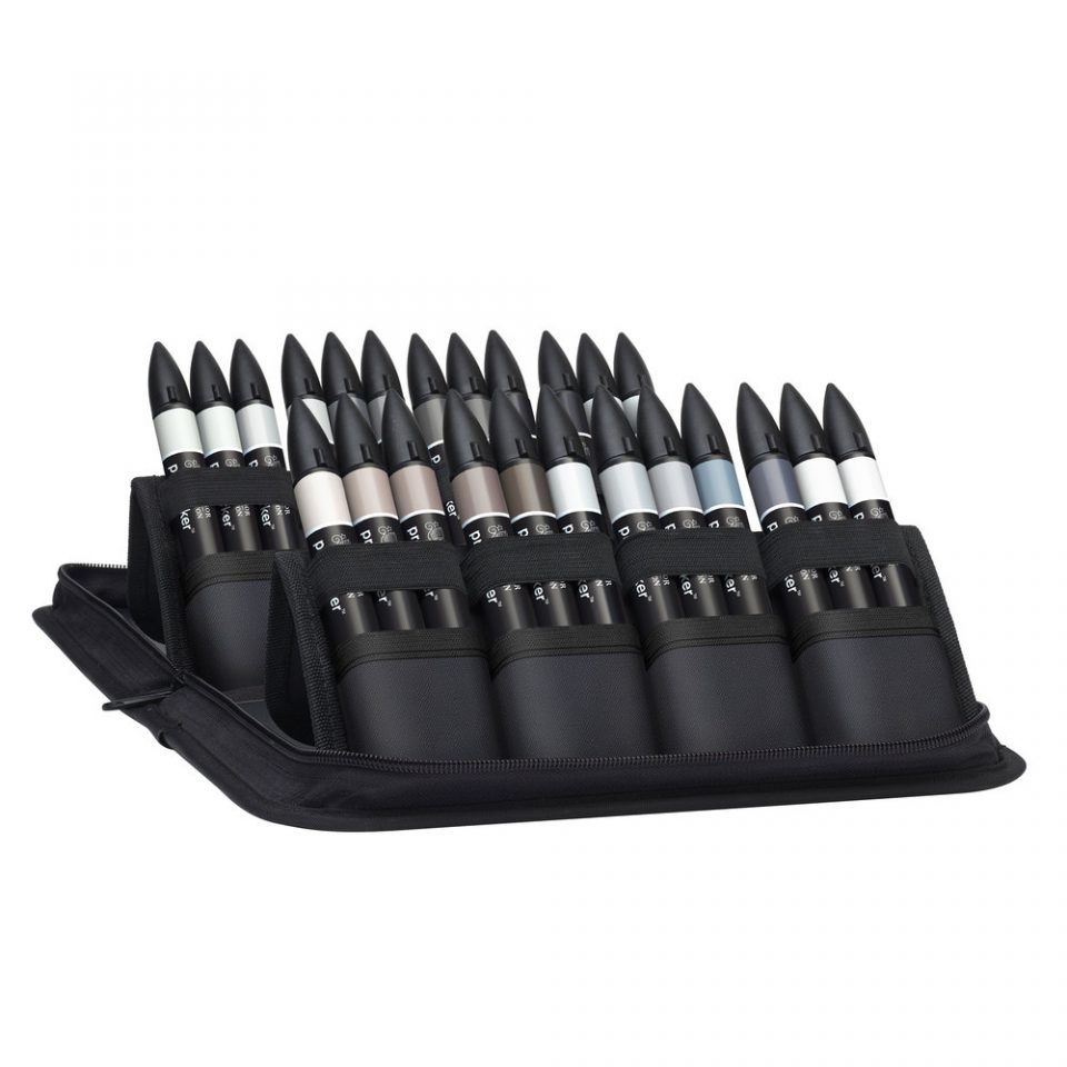 [73.5904] Set of markers WN Promarker 24 pcs Wallet Black and Greys