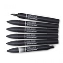 [73.5911] Set of markers WN Promarker 6 pcs Blacks + Blender