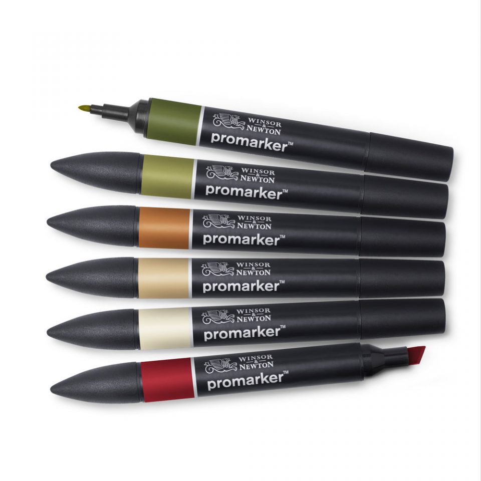 [73.5912] Set of markers WN Promarker 6 pcs Landscape 1