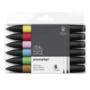 [73.5907] Set of markers WN Promarker 6 pcs Mid Tones