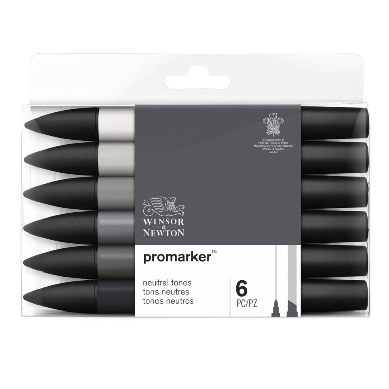 [73.5917] Set of markers WN Promarker 6 pcs Neutral Tones