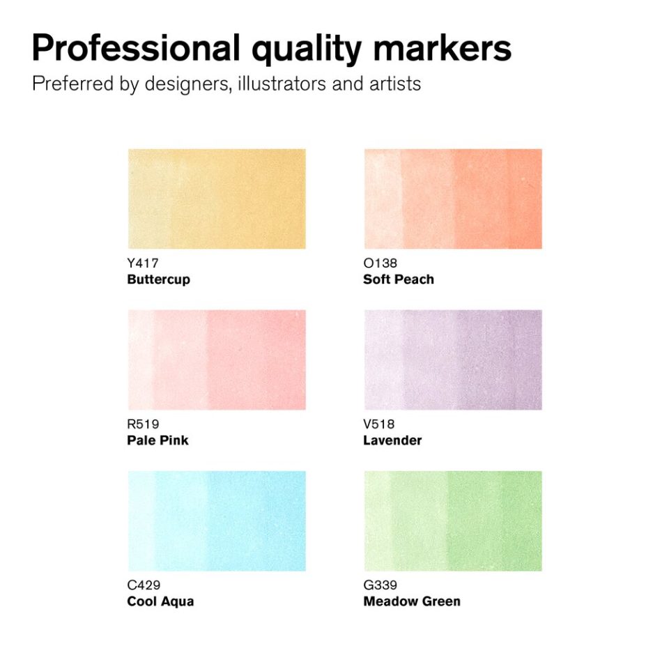 [73.5908] Set of markers WN Promarker 6 pcs Pastel Tones