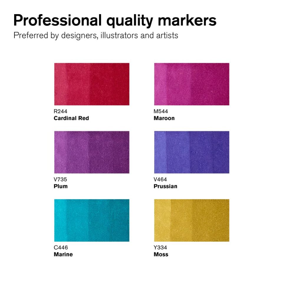 [73.5906] Set of markers WN Promarker 6 pcs Rich Tones