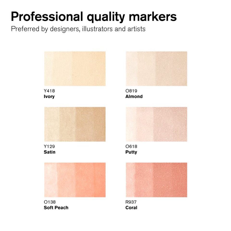 [73.5909] Set of markers WN Promarker 6 pcs Skin Tones 1