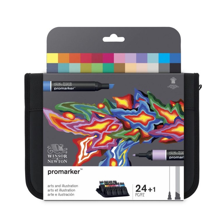 [73.5903] WN Promarker Set of 24 Wallet Arts and Illustration Markers