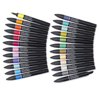 [73.5903] WN Promarker Set of 24 Wallet Arts and Illustration Markers
