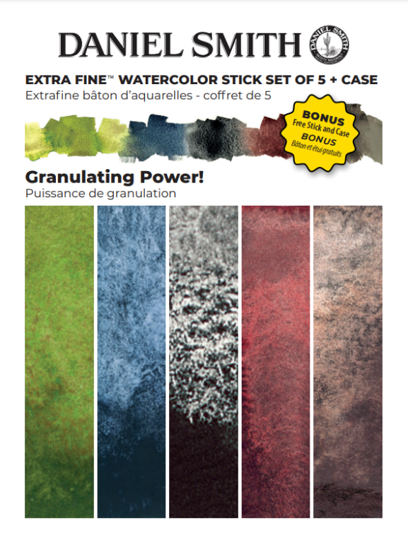 [13.5903] Daniel Smith Watercolor stick - set of 5 Granulating Power