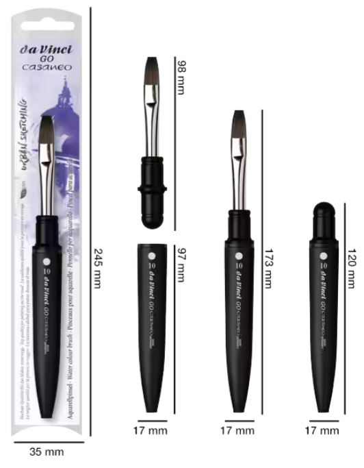 [77.8294] Travel brush da Vinci GO Casaneo Flat – size 10