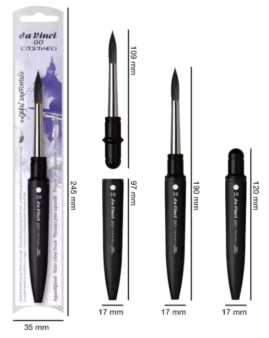 [77.8289] Travel brush da Vinci GO Casaneo – size 10