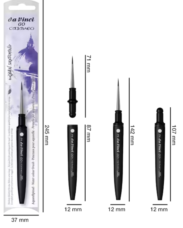 [77.8285] Travel brush da Vinci GO Casaneo – size 2