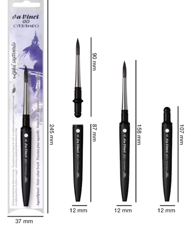 [77.8287] Travel brush da Vinci GO Casaneo – size 6