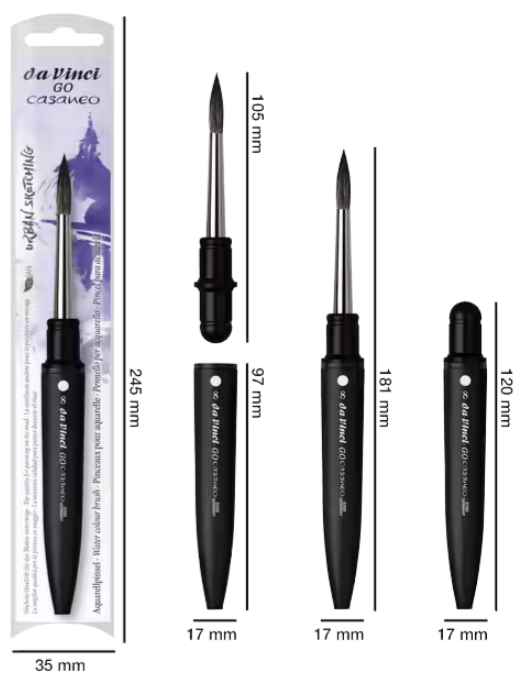 [77.8288] Travel brush da Vinci GO Casaneo – size 8