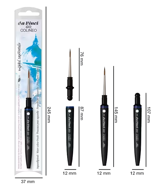 [77.8273] Travel brush da Vinci GO Colineo X Point – size 1