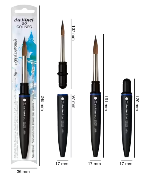 [77.8277] Travel brush da Vinci GO Colineo X Point – size 10