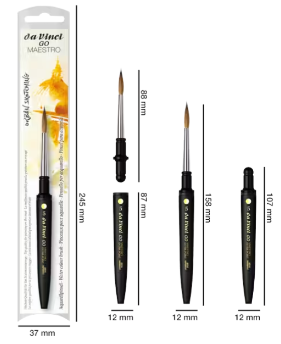 [77.8279] Travel brush da Vinci GO Maestro Red Sable – size 5